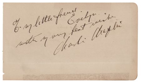 Lot #900 Charlie Chaplin Signature