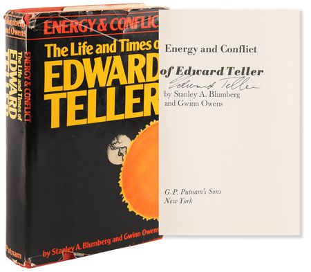 Lot #316 Edward Teller (2) Signed Items - Book and Photograph - Image 1