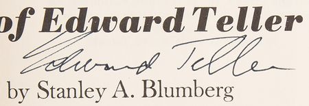 Lot #316 Edward Teller (2) Signed Items - Book and Photograph - Image 2