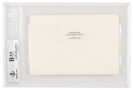Lot #63 Dwight D. Eisenhower Signed and Hand-Addressed Mailing Envelope (September 15, 1942) - Image 2