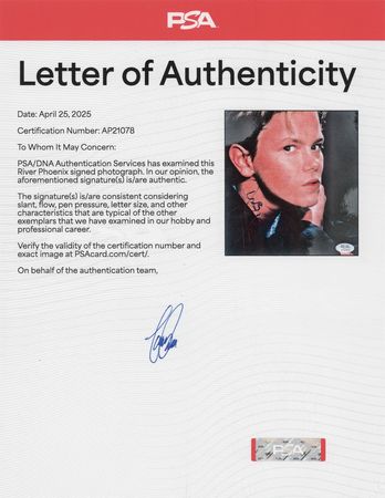 Lot #972 River Phoenix Signed Photograph - Image 2
