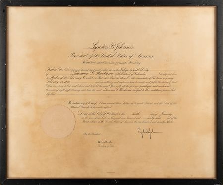 Lot #88 Lyndon B. Johnson Document Signed as President - Image 1