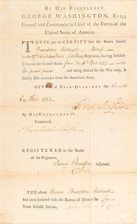 Lot #1 George Washington Signed Revolutionary War Discharge Certificate (1783) - Image 3