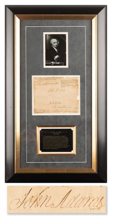 Lot #3 John Adams Signature as President (1799) - Image 1