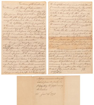 Lot #156 John Hancock Letter Signed in Support of 