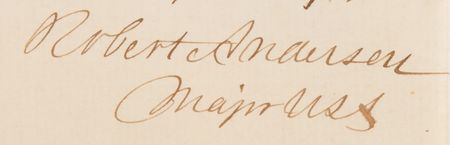 Lot #352 Robert Anderson Autograph Manuscript Signed and Autograph Letter Signed: 