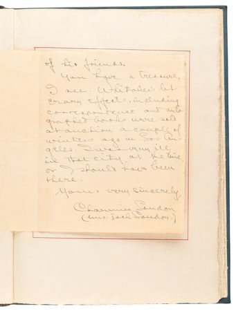 Lot #614 Jack London Autograph Letter Signed on the Economics of Authorship, Counting His Words: 