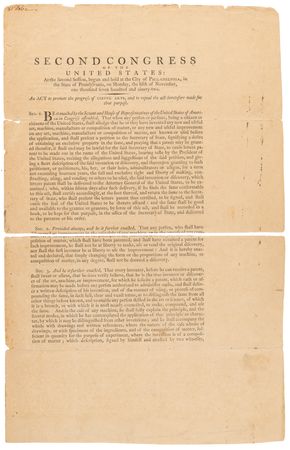Lot #4 Thomas Jefferson Document Signed as Secretary of State - Act of Congress to Promote the Progress of Useful Arts (Patent Act of 1793) - Image 5