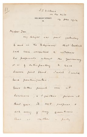 Lot #169 Winston Churchill Autograph Letter Signed, Sent to His Cousin While Cruising the Nile - Image 2