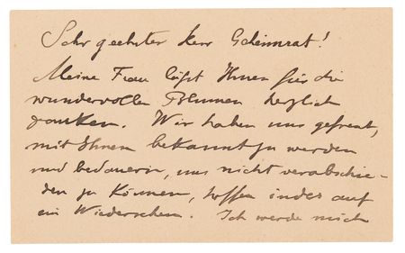 Lot #200 Rudolf Diesel Autograph Note on Calling Card - Image 2