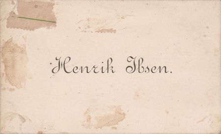 Lot #611 Henrik Ibsen Autograph Note Signed on Calling Card - Image 2