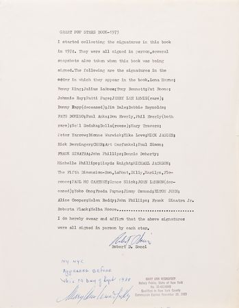 Lot #682 Rock and Roll Legends Multi-Signed (100+) Book, with John Lennon, Paul McCartney, Frank Sinatra, Michael Jackson, Eric Clapton, Robert Plant, Mick Jagger, Simon and Garfunkel, and Many More - Image 13