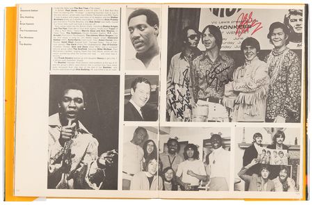 Lot #682 Rock and Roll Legends Multi-Signed (100+) Book, with John Lennon, Paul McCartney, Frank Sinatra, Michael Jackson, Eric Clapton, Robert Plant, Mick Jagger, Simon and Garfunkel, and Many More - Image 6