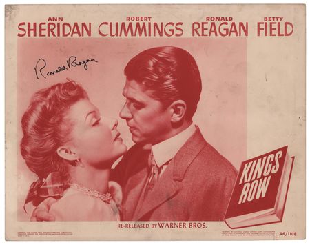 Lot #112 Ronald Reagan Signed Lobby Card - Kings