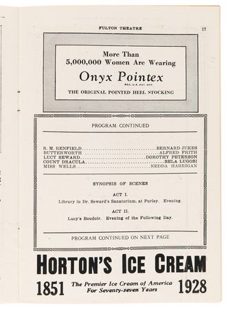Lot #953 Bela Lugosi (3) Early Stage Programs and Handbills for Dracula and The Devil Also Dreams - Image 3