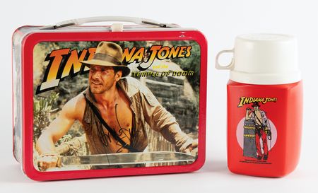 Lot #914 Harrison Ford Signed Lunch Box - Indiana Jones and the Temple of Doom - Image 1