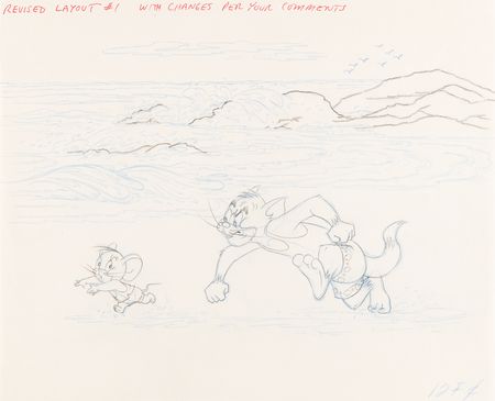 Lot #593 Turner Home Entertainment (4) color model cels for limited edition Tom and Jerry and Droopy cels - Image 6