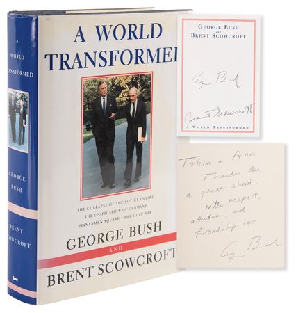 Lot #35 George Bush Triple-Signed Book - A World Transformed - Image 1