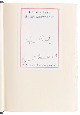Lot #35 George Bush Triple-Signed Book - A World Transformed - Image 2