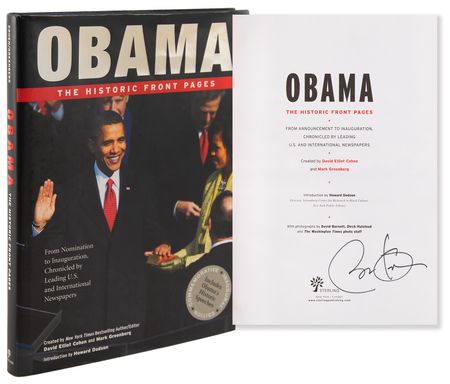 Lot #108 Barack Obama Signed Book - Obama: The Historic Front Pages - Image 1
