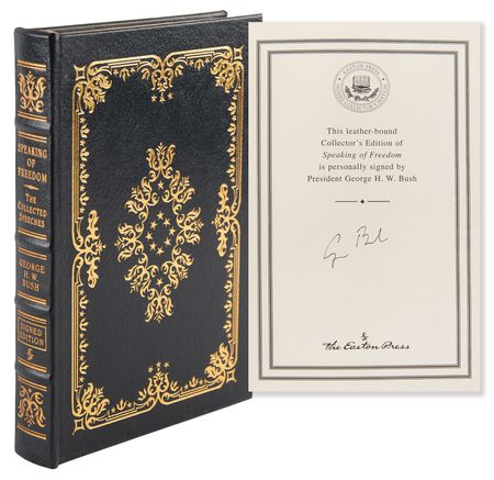 Lot #38 George Bush Signed Book - Speaking of Freedom (Collector's Edition) - Image 1
