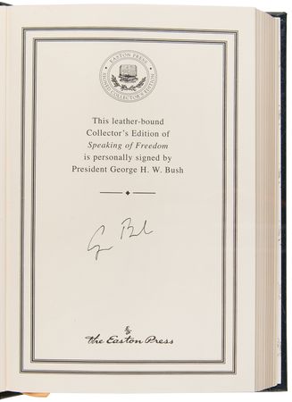 Lot #38 George Bush Signed Book - Speaking of Freedom (Collector's Edition) - Image 4