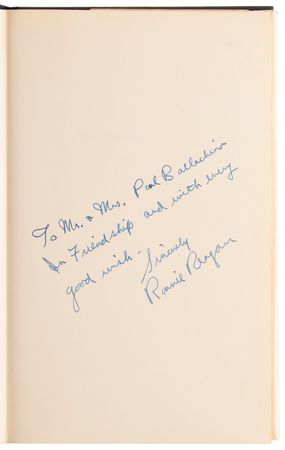 Lot #113 Ronald Reagan Signed Book as 