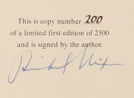 Lot #107 Richard Nixon Signed Book - The Real War (Ltd. Ed. #200/2500) - Image 2