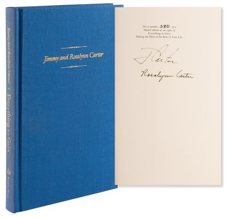 Lot #49 Jimmy and Rosalynn Carter Signed Book - Everything to Gain (Ltd. Ed. #380/500) - Image 1