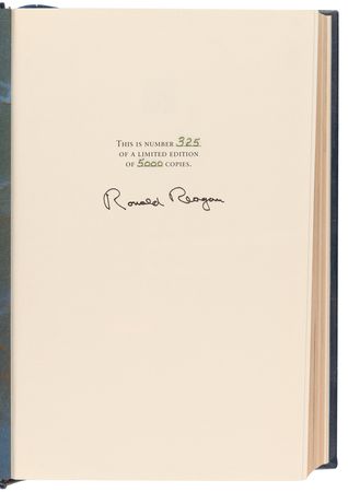 Lot #111 Ronald Reagan Signed Book - Speaking My Mind (Deluxe Ltd. Ed. #325/5000) - Image 4