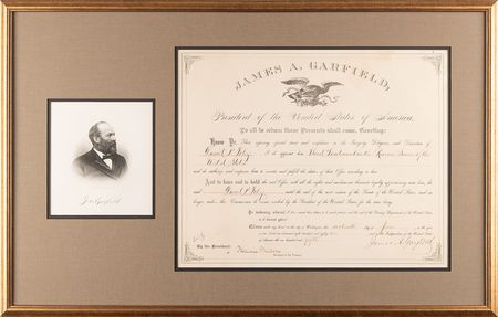 Lot #15 James A. Garfield Scarce Senate-Approved Document Signed as President - Dated Two Weeks Before His Assassination - Image 2