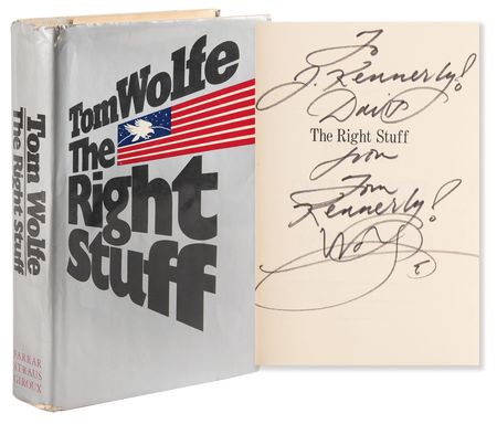 Lot #645 Tom Wolfe Signed Book - The Right Stuff - Image 1