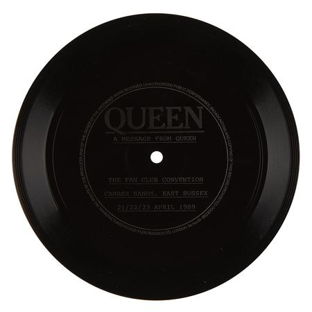 Lot #681 Queen: Freddie Mercury Handwritten Message for the 1989 Queen Fan Club Convention Flexi Disc - Image 3