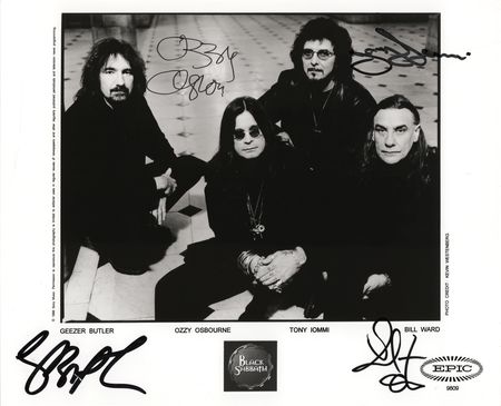 Lot #747 Black Sabbath Signed Photograph - Image 1
