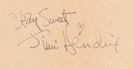 Lot #674 Jimi Hendrix Signature - ?Stay Sweet, Jimi Hendrix