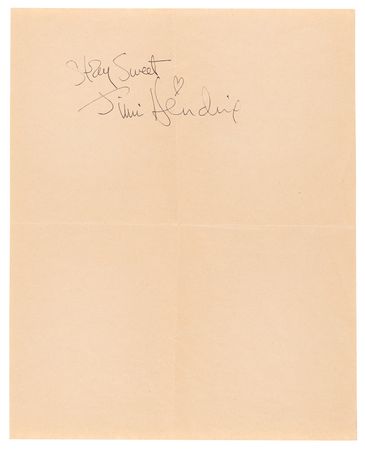 Lot #674 Jimi Hendrix Signature - ?Stay Sweet, Jimi Hendrix