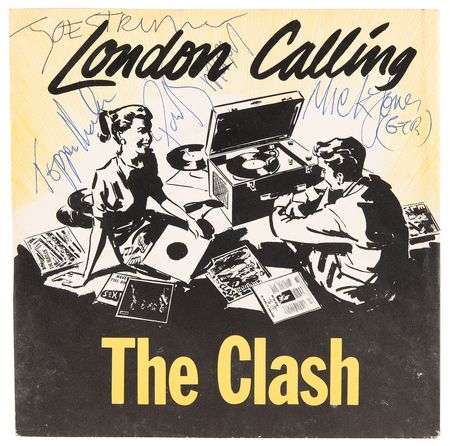 Lot #672 The Clash Signed 45 RPM Single Record - 'London Calling' - Image 1