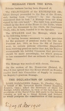 Lot #177 King George V Signed Statement to the House of Commons - Image 3