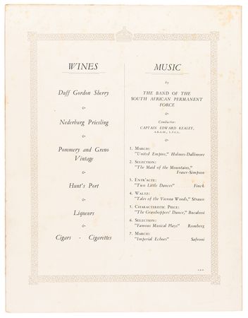 Lot #178 Queen Elizabeth II and Family Signed 1947 Luncheon Menu (Port Elizabeth, South Africa) - Image 3