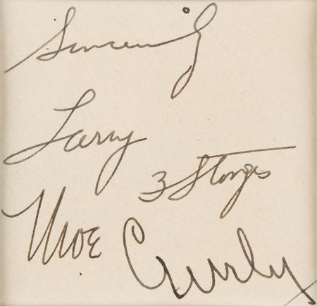 Lot #996 Three Stooges Signatures - Image 2