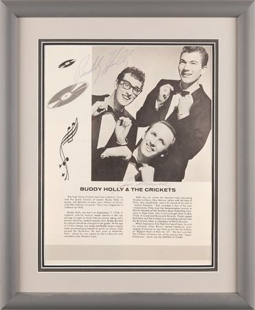 Lot #675 Buddy Holly Signed 1958 'The Big Beat? Program Page - Image 1