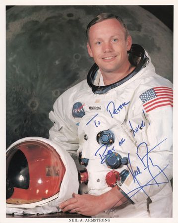 Lot #518 Neil Armstrong Signed Photograph - Image 1