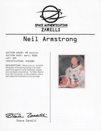 Lot #518 Neil Armstrong Signed Photograph - Image 2
