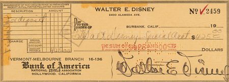 Lot #564 Walt Disney Signed Check - Image 2