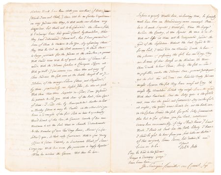 Lot #373 French and Indian War: Certified True Copy of Robert Stobo's Letter from Captivity at Fort Duquesne, Following George Washington's Only Surrender - Image 2