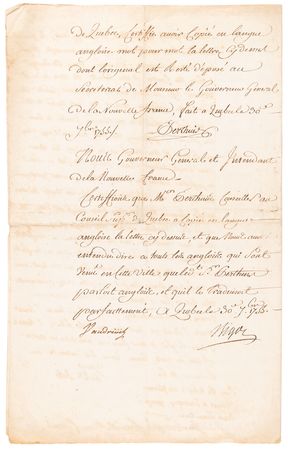 Lot #373 French and Indian War: Certified True Copy of Robert Stobo's Letter from Captivity at Fort Duquesne, Following George Washington's Only Surrender - Image 3