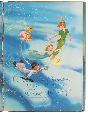 Lot #565 Walt Disney Signed Big Golden Book - Walt Disney's Peter Pan - Image 4
