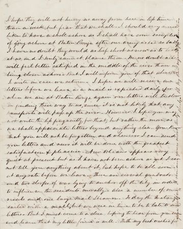 Lot #452 Aaron S. Oberly Civil War-Dated Autograph Letter Signed on the Battle of Baton Rouge: 