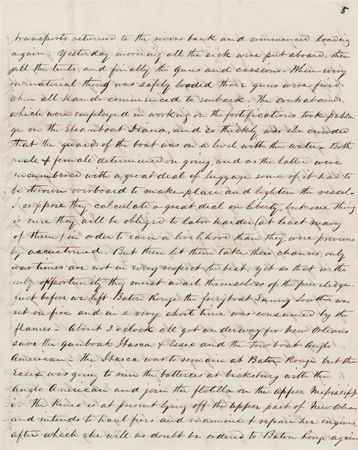 Lot #452 Aaron S. Oberly Civil War-Dated Autograph Letter Signed on the Battle of Baton Rouge: 