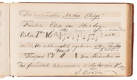 Lot #653 Composers Autograph Album with (100+) Signed Musical Quotations, Including Alexander Borodin, Edvard Grieg, Ruggero Leoncavallo, and Many More - Image 2